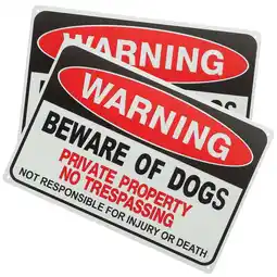 Walmart 2pcs Beware of Dog Sign Garden Yard Warning Sign Caution Dog Sign Iron Painting offer