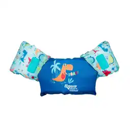 Walmart SwimSchool 2-in-1 Ultra-Fit Grow-With-Me Swim Vest, Blue Shark, Ages 4-6 offer