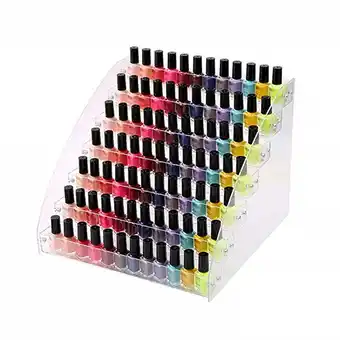 Walmart LEHOZIHEQ Deals Nail Polish Clear Makeup Display Stand Rack Organizer 7 Layer offer