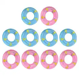 Walmart Eease 10pcs Mini Inflatable Swimming Rings for Kids - Blue/Pink Print offer