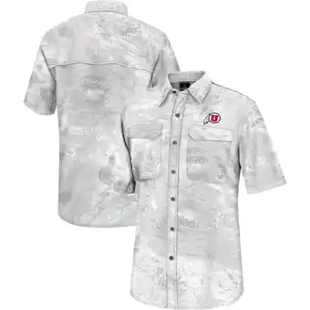 Walmart Men's Colosseum White Utah Utes Realtree Aspect Charter Full-Button Fishing Shirt offer