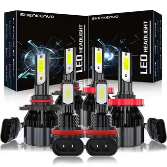 Walmart For 2011-2020 Honda Odyssey LED Headlight Bulbs 9005 H11 High/Low Beam H11 H8 Fog Light 6000k 6pcs offer