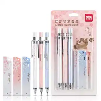 Walmart KITPIPI Cute Kawaii Mechanical Pencil Set with 3 Boxes of Refills, 0.5 mm, HB Lead, 3 Count offer