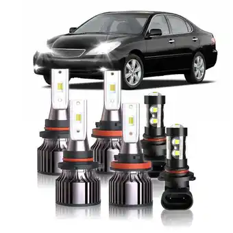 Walmart FZPJJNB For Lexus ES330 2005 LED Headlight High Low Beam Bulbs Fog Light 6000K offer