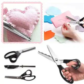 Walmart YOLOKE Triangle Zigzag Sewing Scissors with Chalk Powder offer