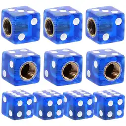 Walmart 10pcs Car Tire Valve Stem Caps Dice Style Tire Valve Stem Dust Caps Stem Cover Leak-proof Tire Cap offer