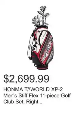 Costco HONMA T//WORLD XP-2 Men's Stiff Flex 11-piece Golf Club Set, Right Handed offer