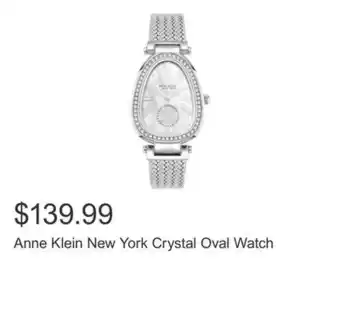 Costco Anne Klein New York Crystal Oval Watch offer