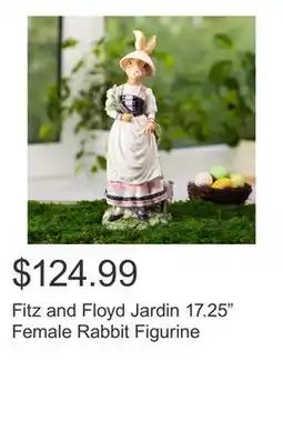 Costco Fitz and Floyd Jardin 17.25 Female Rabbit Figurine offer