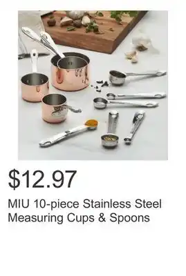 Costco MIU 10-piece Stainless Steel Measuring Cups & Spoons offer