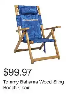 Costco Tommy Bahama Wood Sling Beach Chair offer