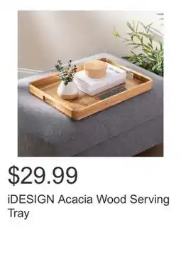 Costco iDESIGN Acacia Wood Serving Tray offer