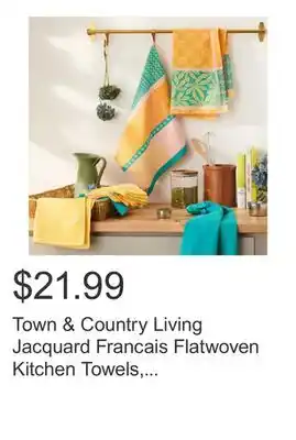 Costco Town & Country Living Jacquard Francais Flatwoven Kitchen Towels, 8-pack offer