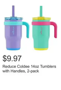 Costco Reduce Coldee 14oz Tumblers with Handles, 2-pack offer