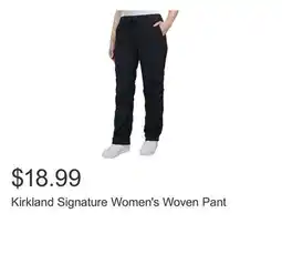 Costco Kirkland Signature Women's Woven Pant offer