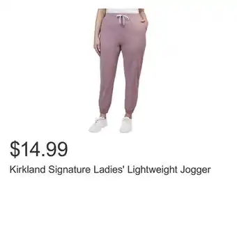 Costco Kirkland Signature Ladies' Lightweight Jogger offer