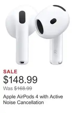 Costco Apple AirPods 4 with Active Noise Cancellation offer