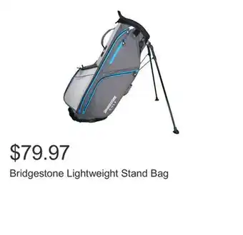 Costco Bridgestone Lightweight Stand Bag offer