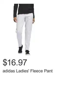 Costco adidas Ladies' Fleece Pant offer