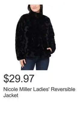 Costco Nicole Miller Ladies' Reversible Jacket offer