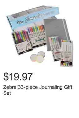 Costco Zebra 33-piece Journaling Gift Set offer