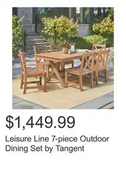 Costco Leisure Line 7-piece Outdoor Dining Set by Tangent offer