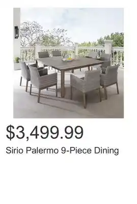 Costco Sirio Palermo 9-Piece Dining offer