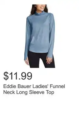 Costco Eddie Bauer Ladies' Funnel Neck Long Sleeve Top offer