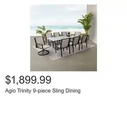 Costco Agio Trinity 9-piece Sling Dining offer