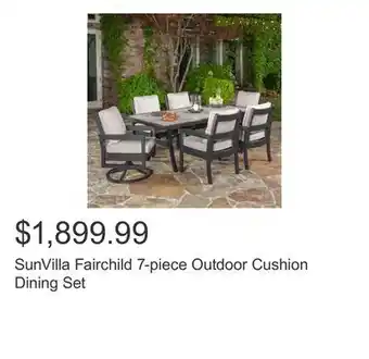 Costco SunVilla Fairchild 7-piece Outdoor Cushion Dining Set offer