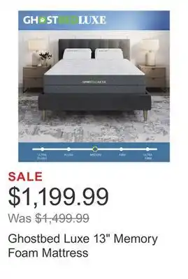 Costco Ghostbed Luxe 13 Memory Foam Mattress offer