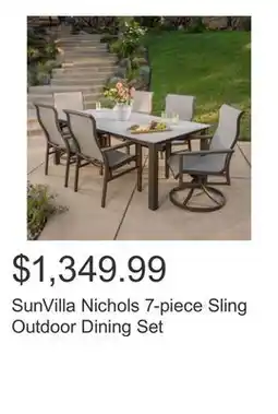 Costco SunVilla Nichols 7-piece Sling Outdoor Dining Set offer