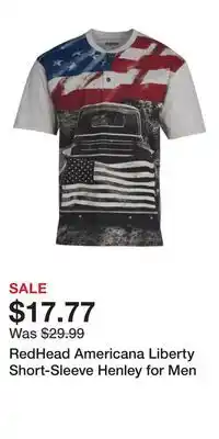 Cabela's RedHead Americana Liberty Short-Sleeve Henley for Men offer