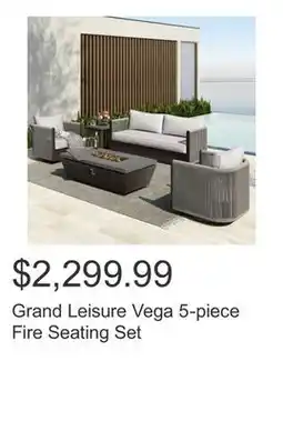 Costco Grand Leisure Vega 5-piece Fire Seating Set offer