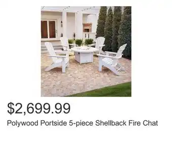 Costco Polywood Portside 5-piece Shellback Fire Chat offer