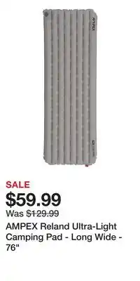 Cabela's AMPEX Reland Ultra-Light Camping Pad - Long Wide - 76 offer