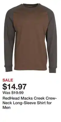 Cabela's RedHead Macks Creek Crew-Neck Long-Sleeve Shirt for Men offer