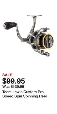 Cabela's Team Lew's Custom Pro Speed Spin Spinning Reel offer