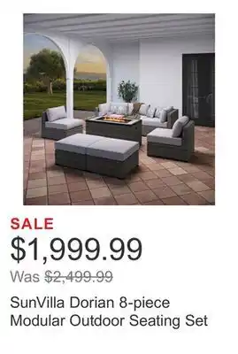 Costco SunVilla Dorian 8-piece Modular Outdoor Seating Set offer