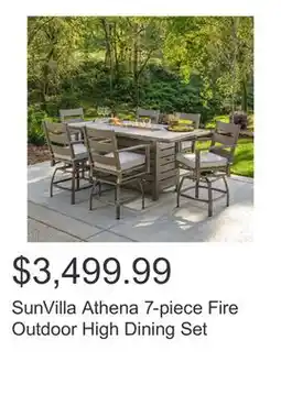 Costco SunVilla Athena 7-piece Fire Outdoor High Dining Set offer