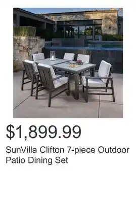 Costco SunVilla Clifton 7-piece Outdoor Patio Dining Set offer