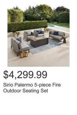 Costco Sirio Palermo 5-piece Fire Outdoor Seating Set offer