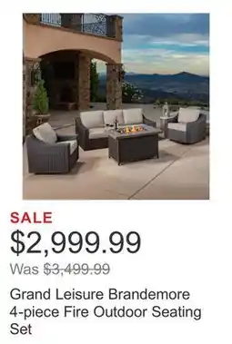 Costco Grand Leisure Brandemore 4-piece Fire Outdoor Seating Set offer