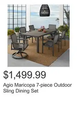 Costco Agio Maricopa 7-piece Outdoor Sling Dining Set offer