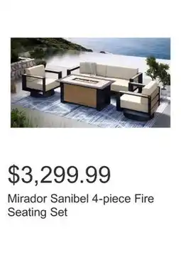 Costco Mirador Sanibel 4-piece Fire Seating Set offer