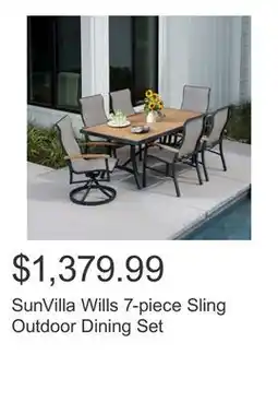 Costco SunVilla Wills 7-piece Sling Outdoor Dining Set offer