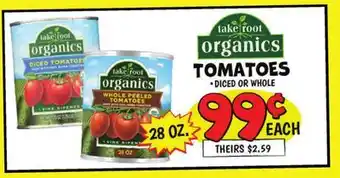 Ollie's TAKE ROOT ORGANIC TOMATOES offer