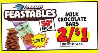 Ollie's MILK CHOCOLATE BARS offer