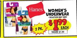 Ollie's HANES WOMEN'S UNDERWEAR offer