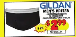 Ollie's GILDAN MEN'S BRIEFS offer